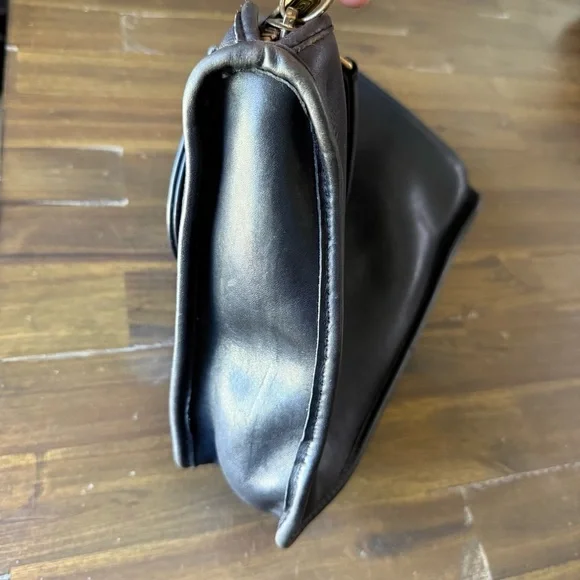 Coach Black Leather Satchel Briefcase